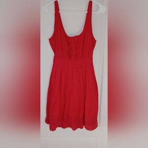 Elegant Red Sleeveless Dress